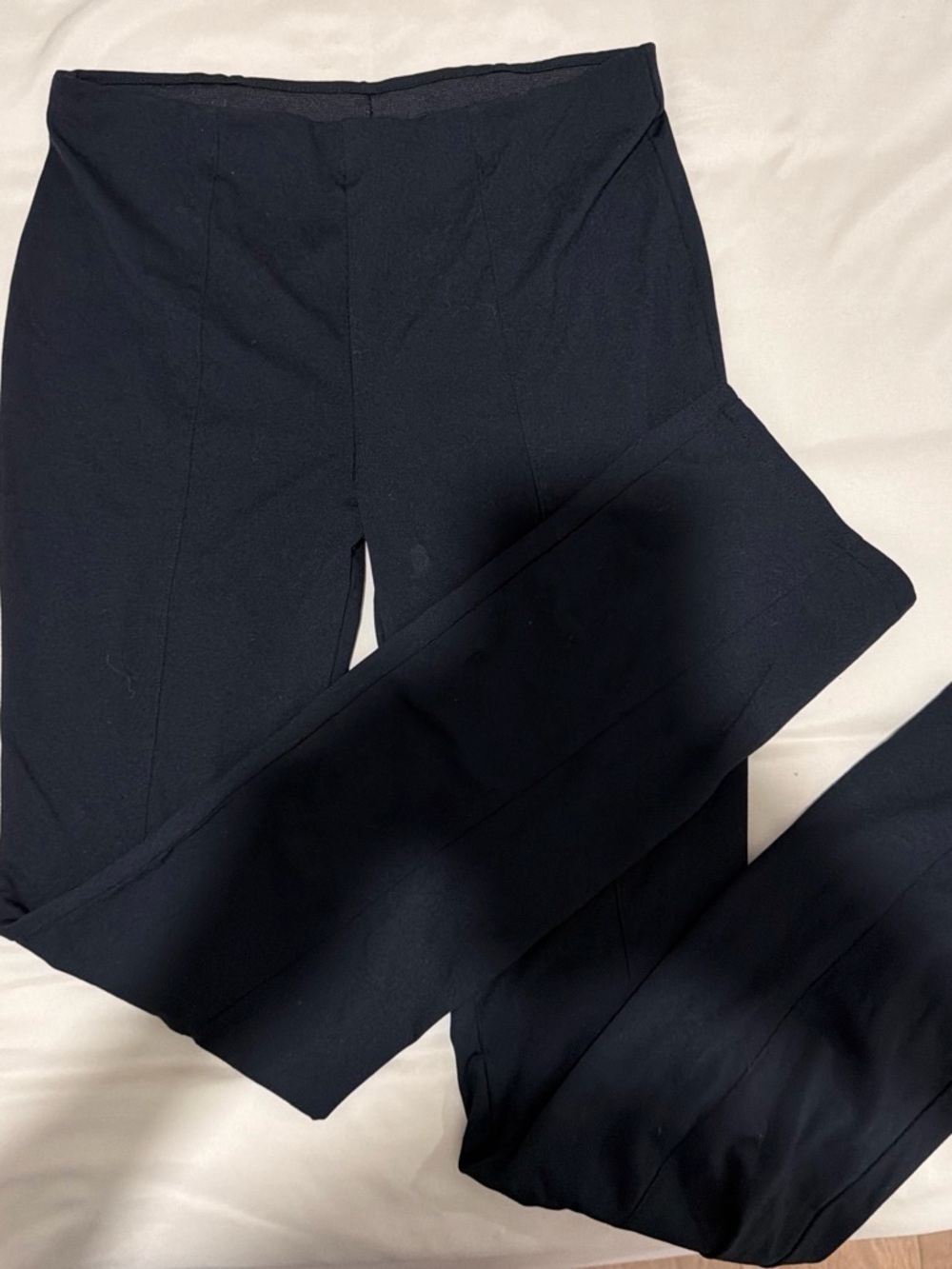Women's Black Ponte Straight-Leg Trousers
